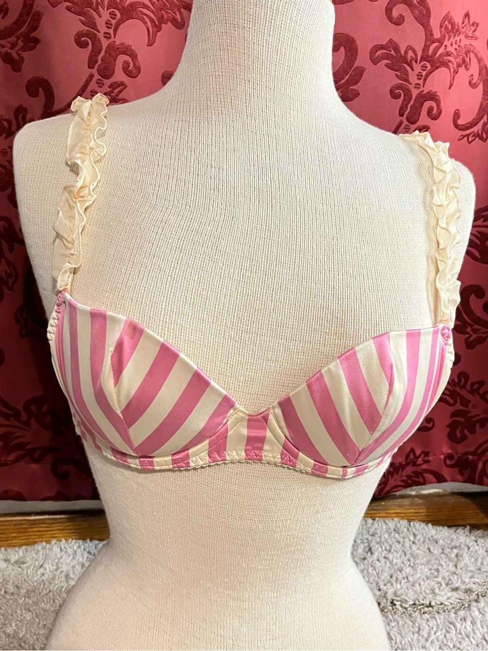 Rare Victoria’s Secret Sexy Little Things Satin Striped Bra